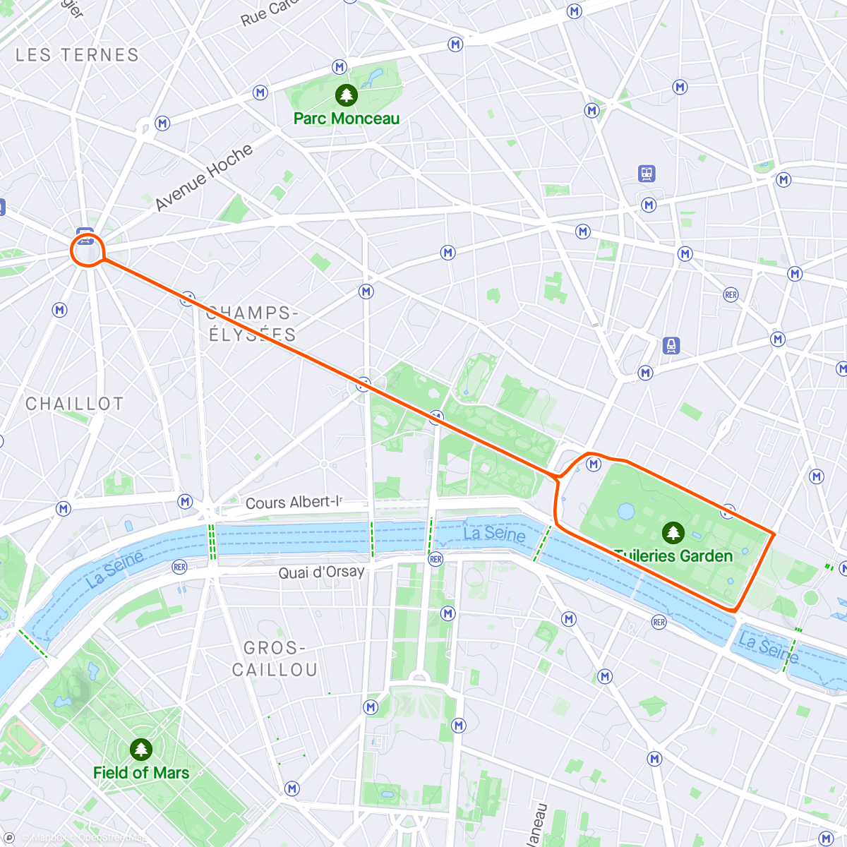 Map of the activity, BKOOL - Paris Champs-Élysées