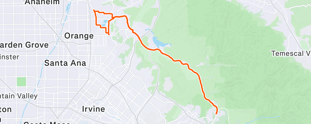 Map of the activity, Morning Ride