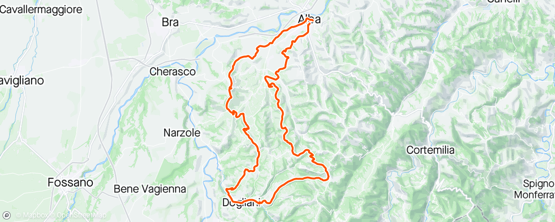 Map of the activity, Piemonte Gravel