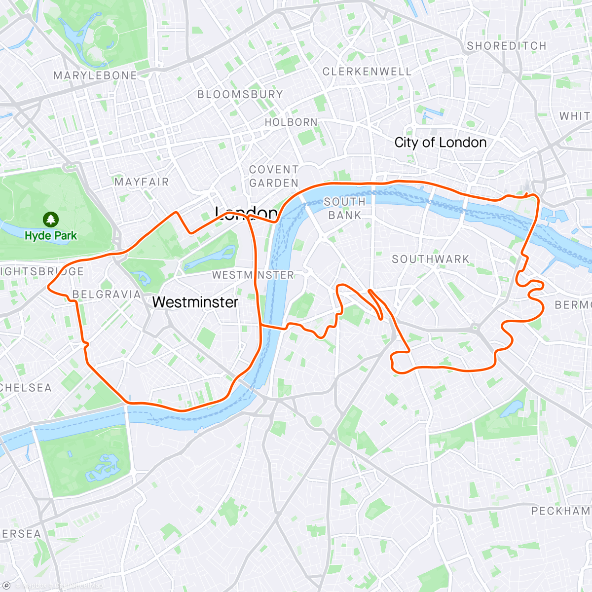 Map of the activity, Zwift - Group Ride: Magnus Sheffield of INEOS Grenadiers - Stage 2: World Tour (E) on Greater London 8 in London