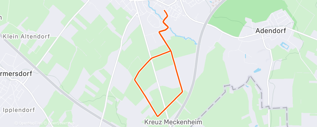 Map of the activity, Lauf am Nachmittag