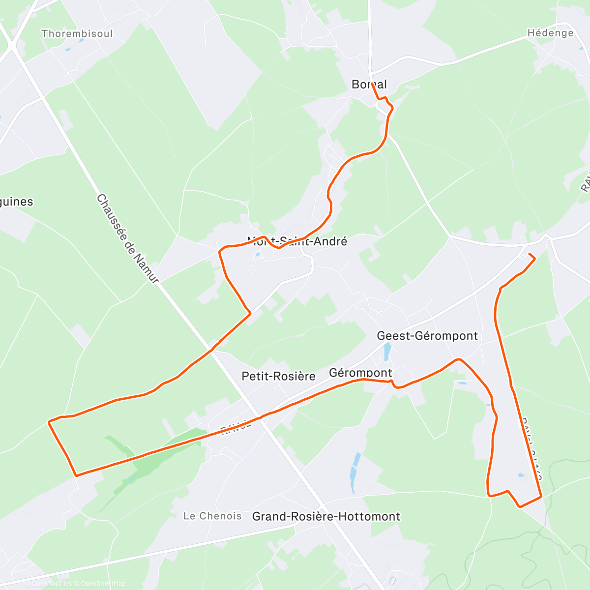 Map of the activity, Du fun à Bomal 🎄