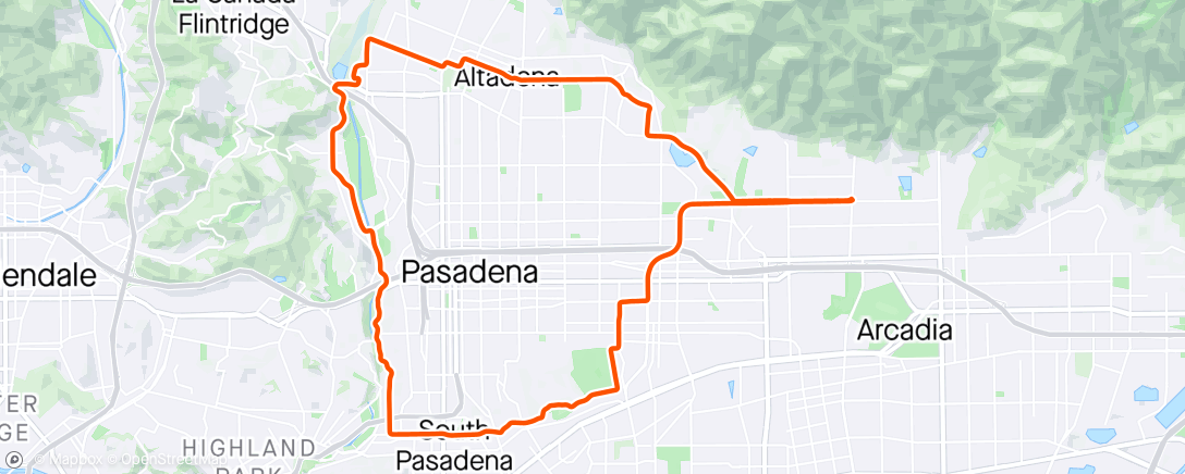 Map of the activity, Pasadena Loop