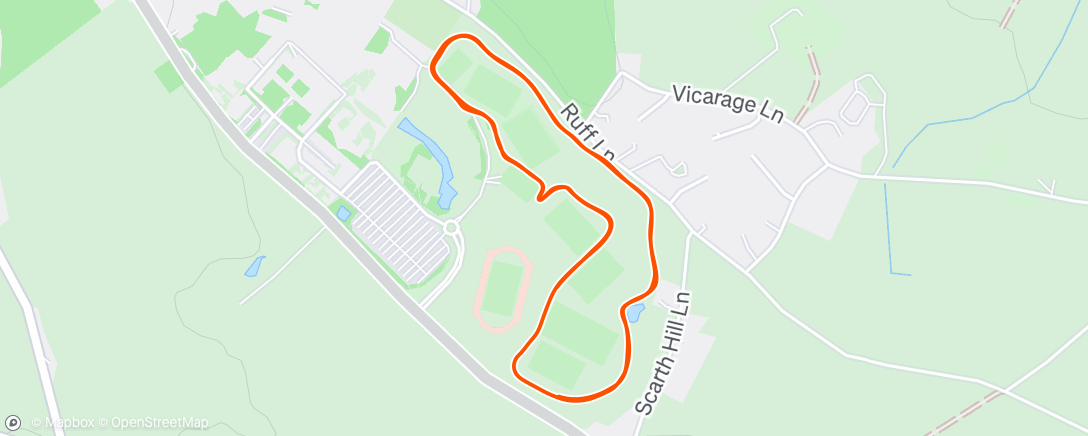 Mapa de la actividad (Christmas Day Park Run, with Michelle, I reckon there was at least 500/600 there today.  🎅🎄🤶)