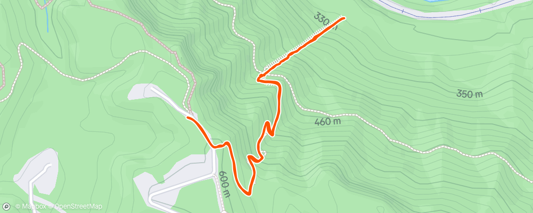 Map of the activity, Afternoon Hike