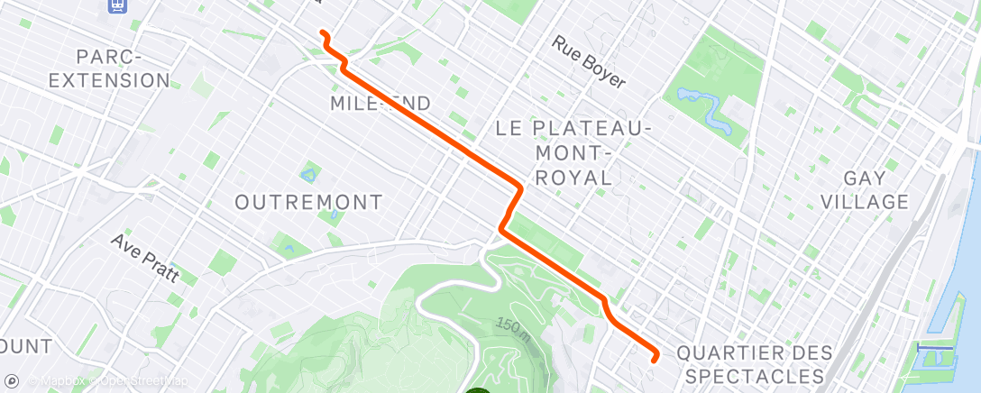 Map of the activity, Morning Ride