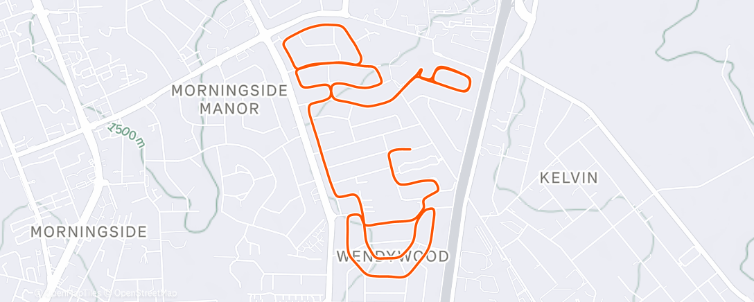 Map of the activity, Morning Run