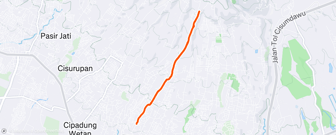 Map of the activity, Berlari Sore