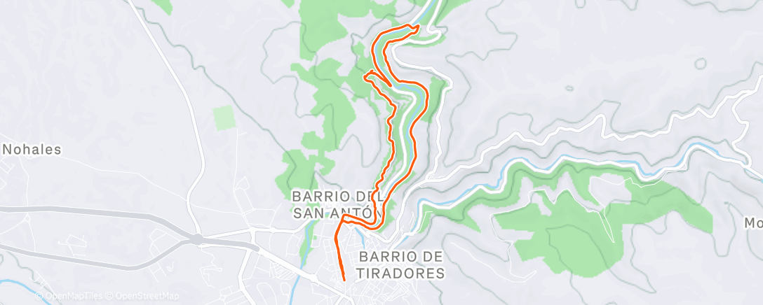 Map of the activity, Morning Trail Run