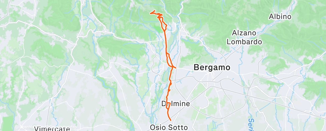 Map of the activity, Roncola Classic 🥶