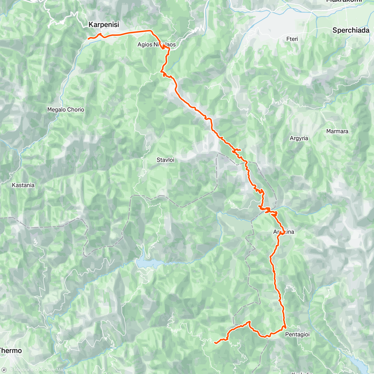 Map of the activity, Morning Mountain Bike Ride
