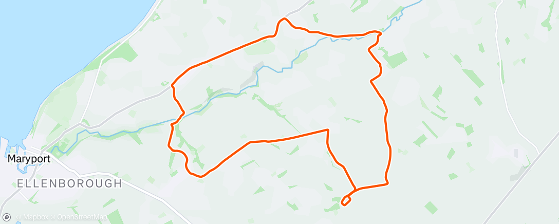 Map of the activity, Afternoon Run