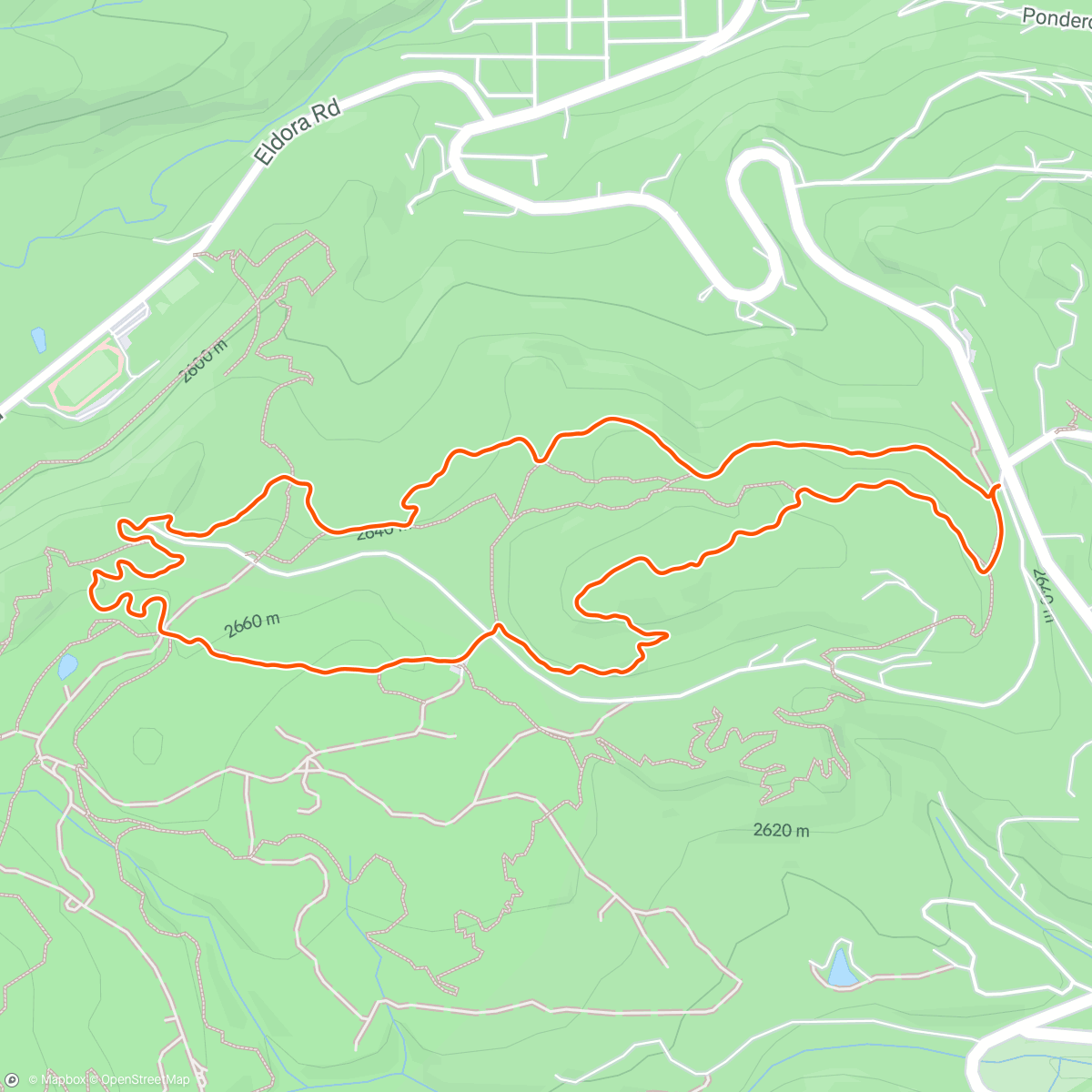 Map of the activity, Evening Trail Run