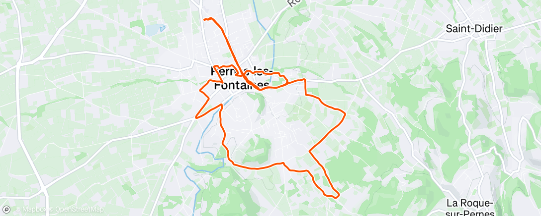 Map of the activity, Trail en soirée