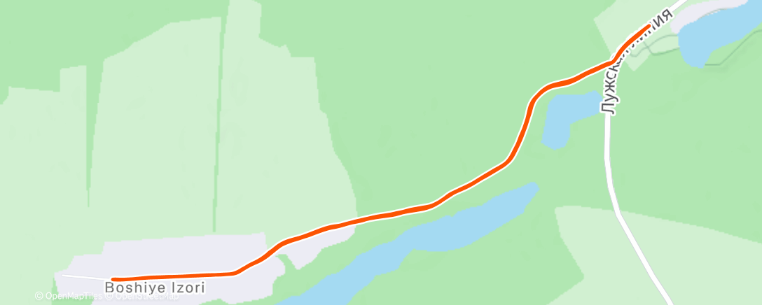 Map of the activity, Полуденный забег