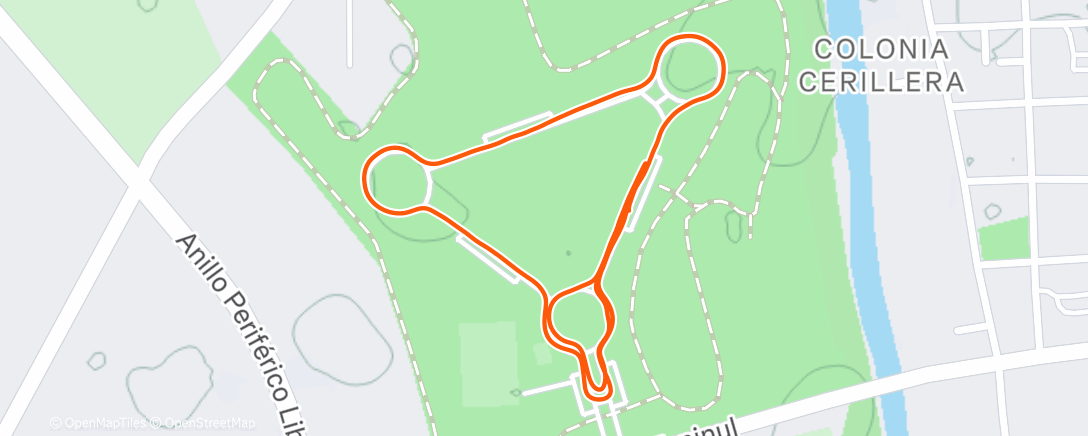 Map of the activity, Carrera vespertina