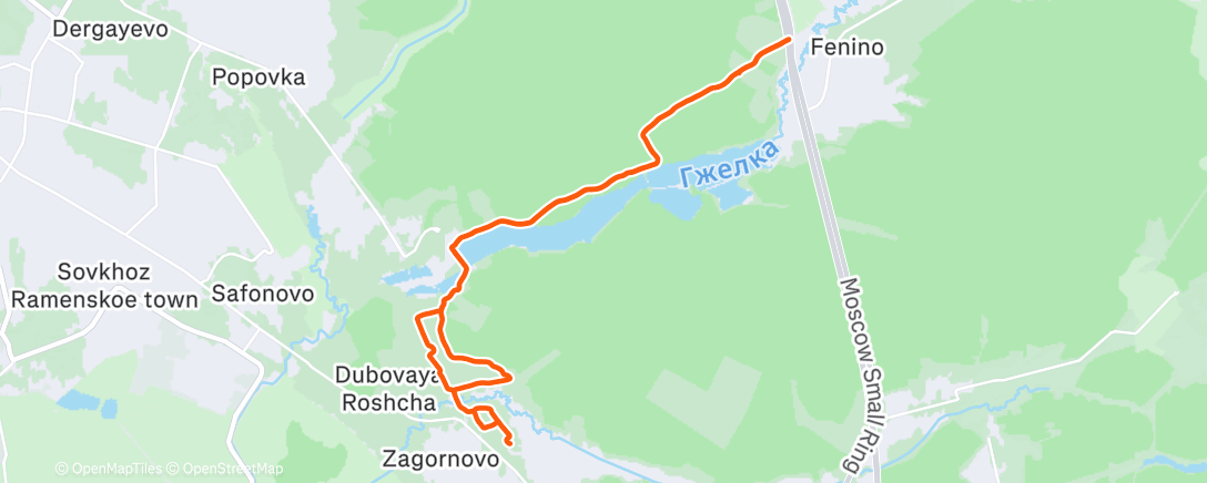 Map of the activity, Lunch Run