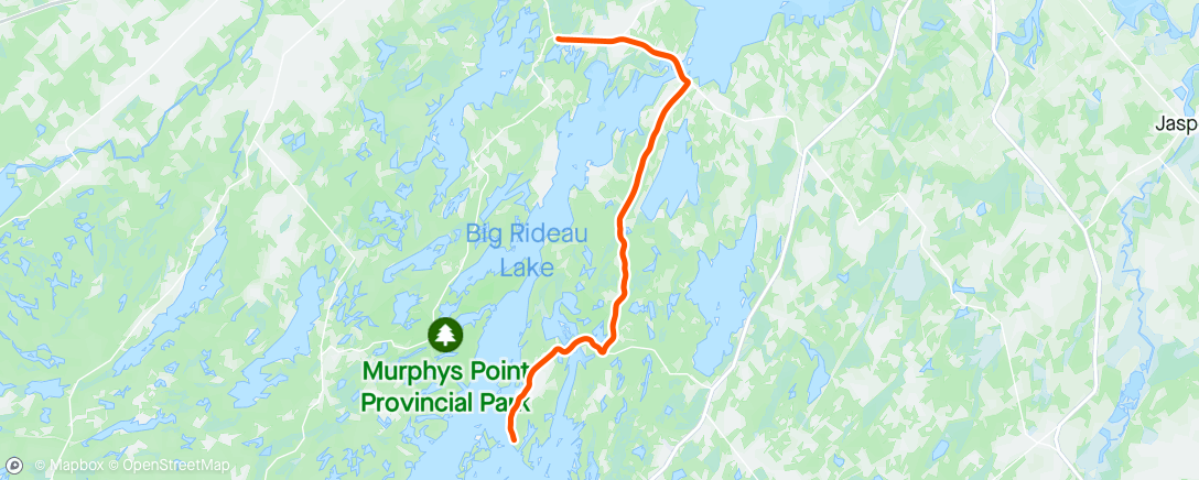 Map of the activity, Cold and rainy solo ride.