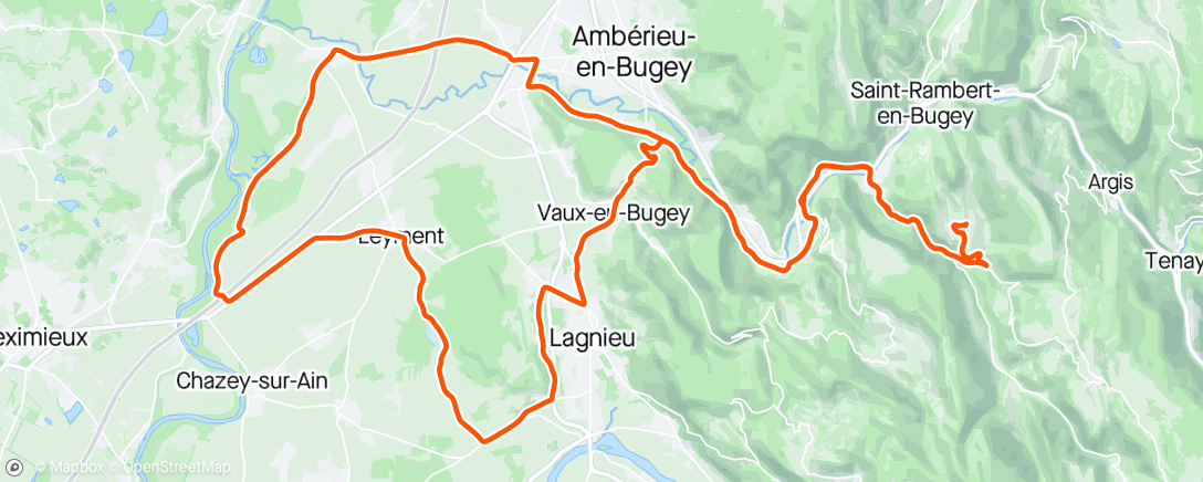 Map of the activity, Afternoon Ride