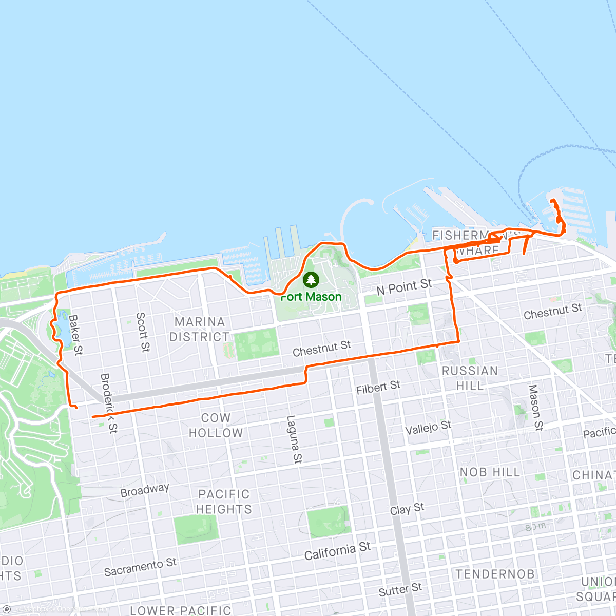 Mapa de la actividad (Balade à San Francisco)