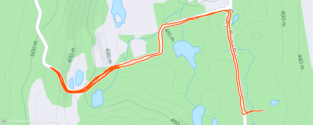 Map of the activity, Ruck on Reid’s hill.