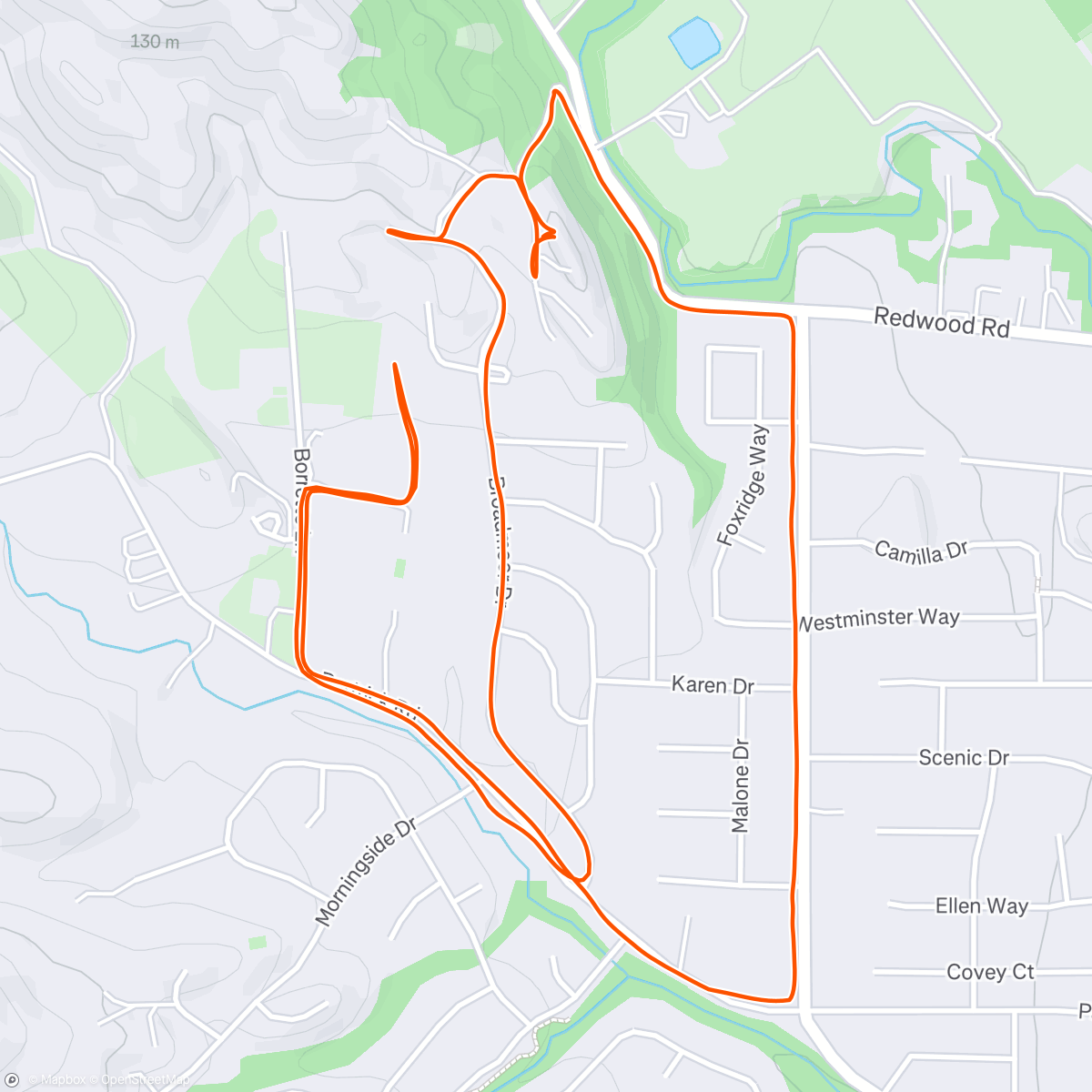 Map of the activity, Morning Walk