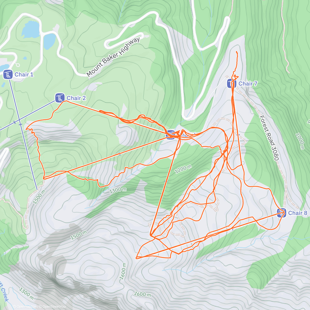 Map of the activity, Lodge cat blessing