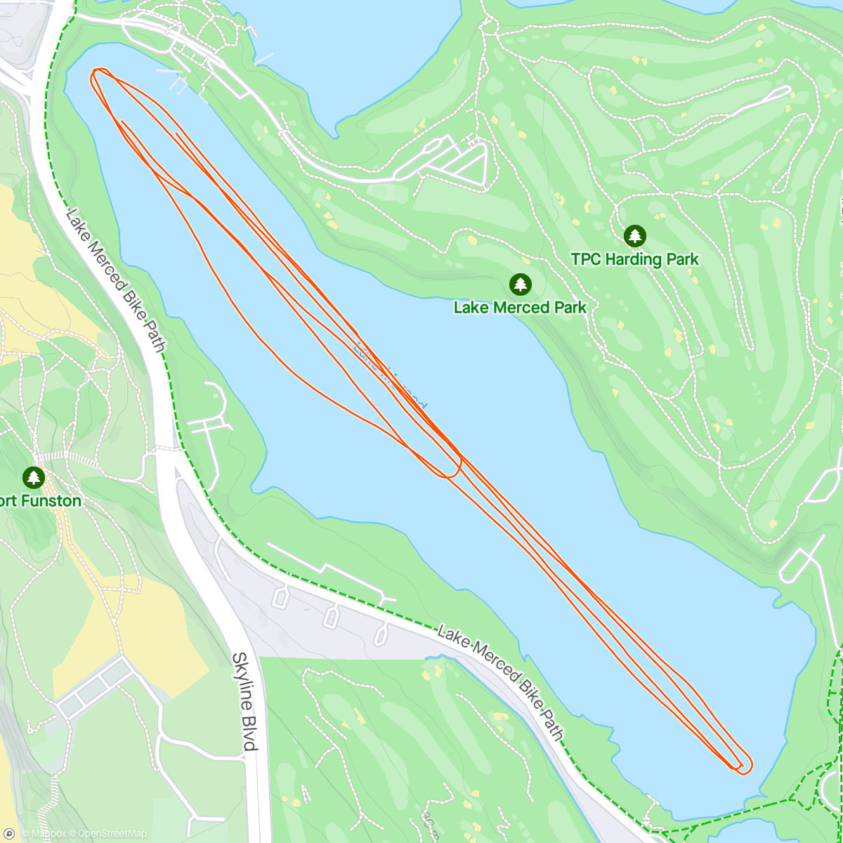 Map of the activity, 1x on mill pond water