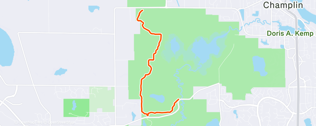 Карта физической активности (Afternoon Trail Run)