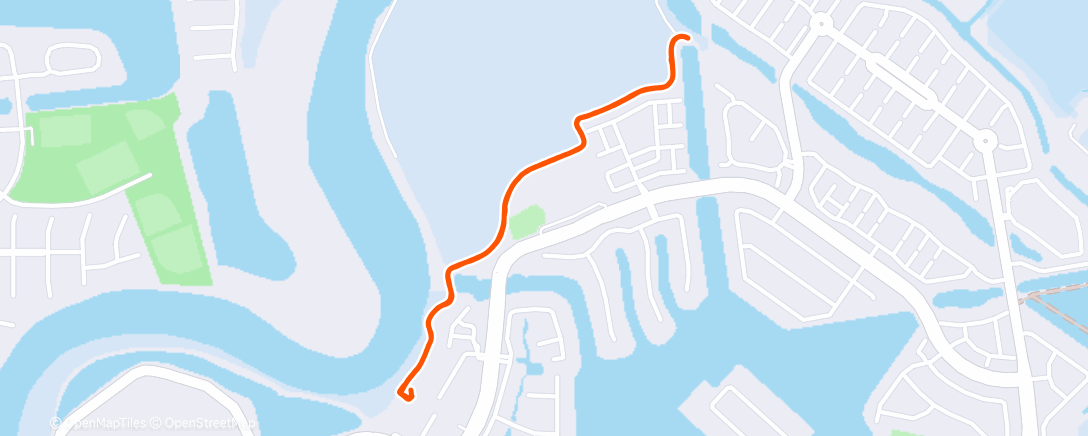 Map of the activity, Evening Walk