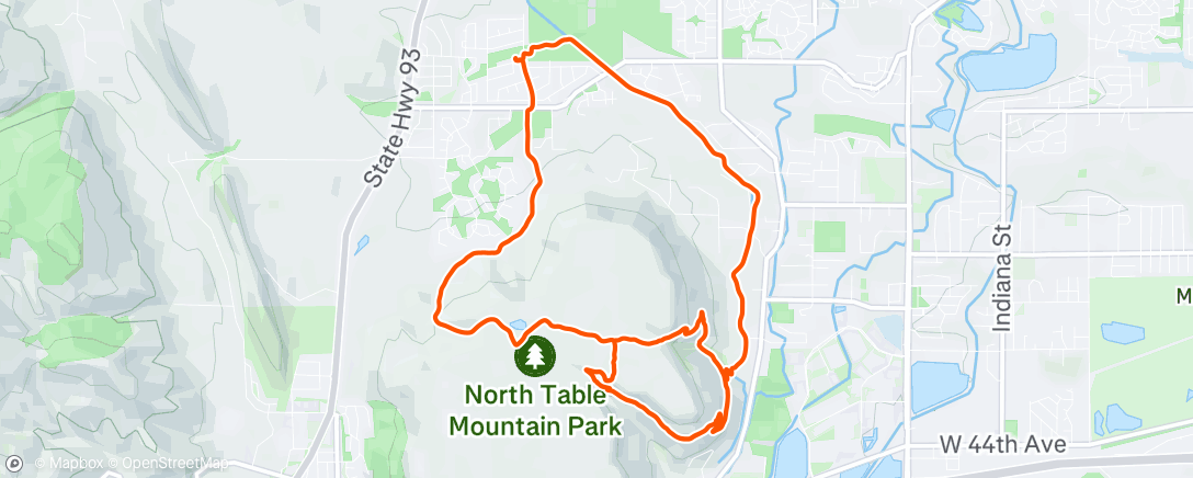 Map of the activity, Afternoon Ride