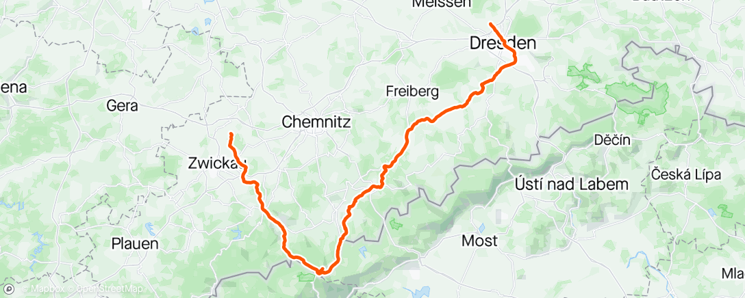 Map of the activity, Nach Glauchau zum Schwesterchen