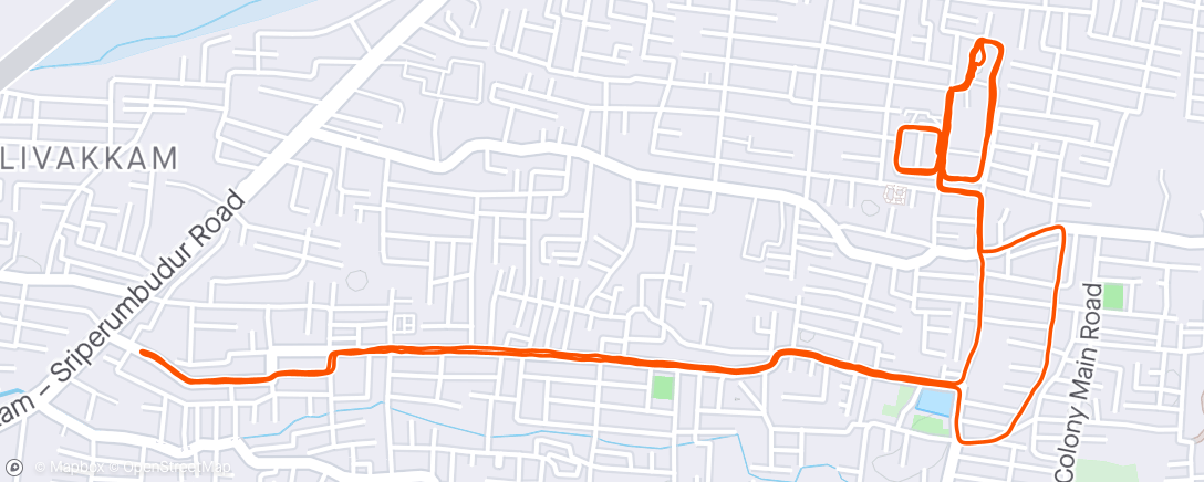 Mapa da atividade, Evening Run walk