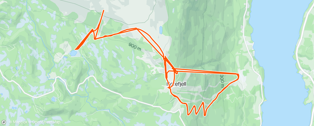 Map of the activity, Slalom m/Sophie og Leon på Norefjell