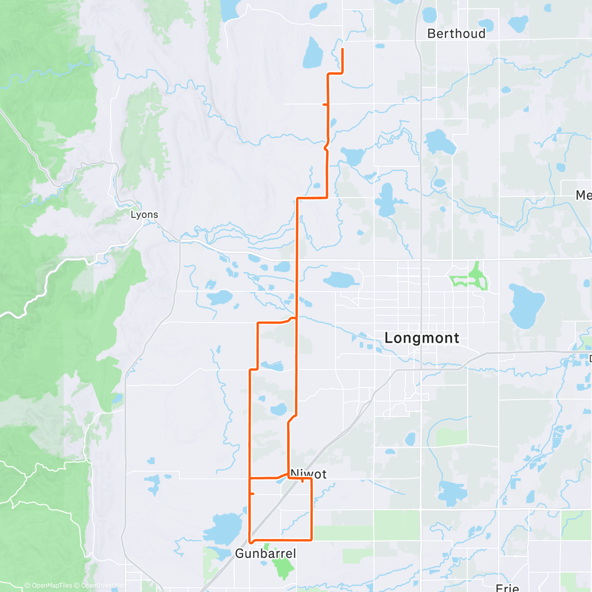 Map of the activity, Last Gravel Gals of 2025!!! 🤠