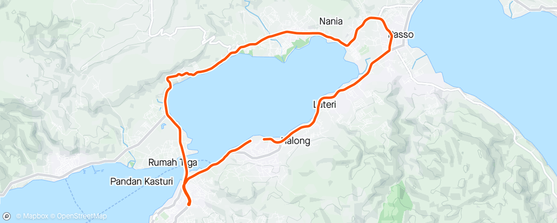 Mapa de la actividad (Test Bike Course Ambon Triathlon)
