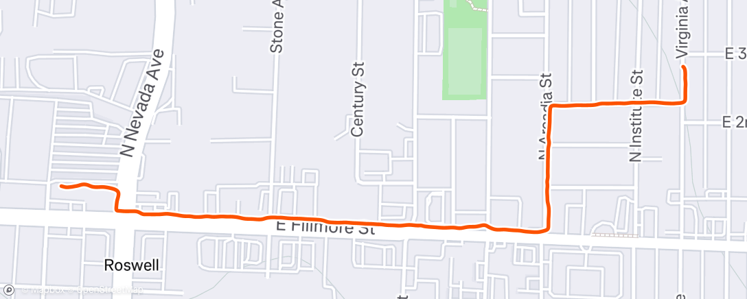 Map of the activity, Afternoon Walk