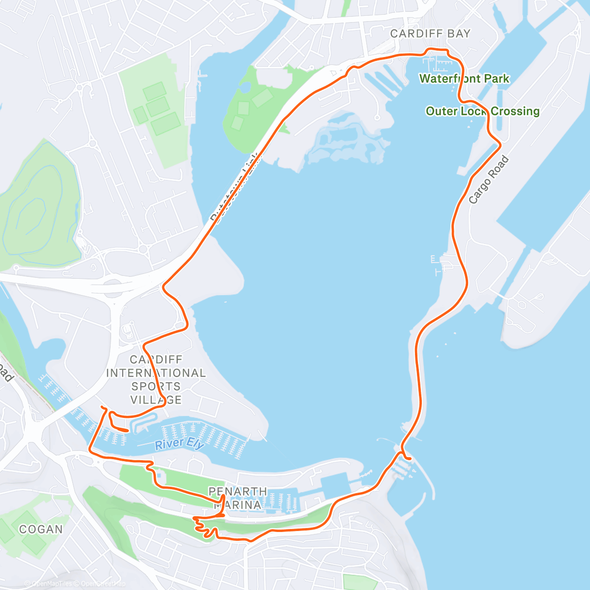 Map of the activity, A jog, a hill and a sprint