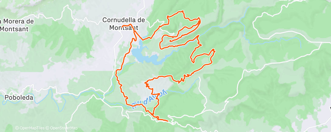 Map of the activity, Bicicleta de gravilla matutina