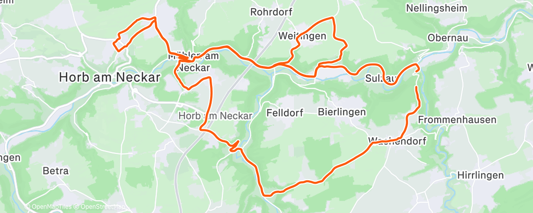 Map of the activity, Sonnenrunde mit Jan und Sam (Fahrt am Nachmittag)