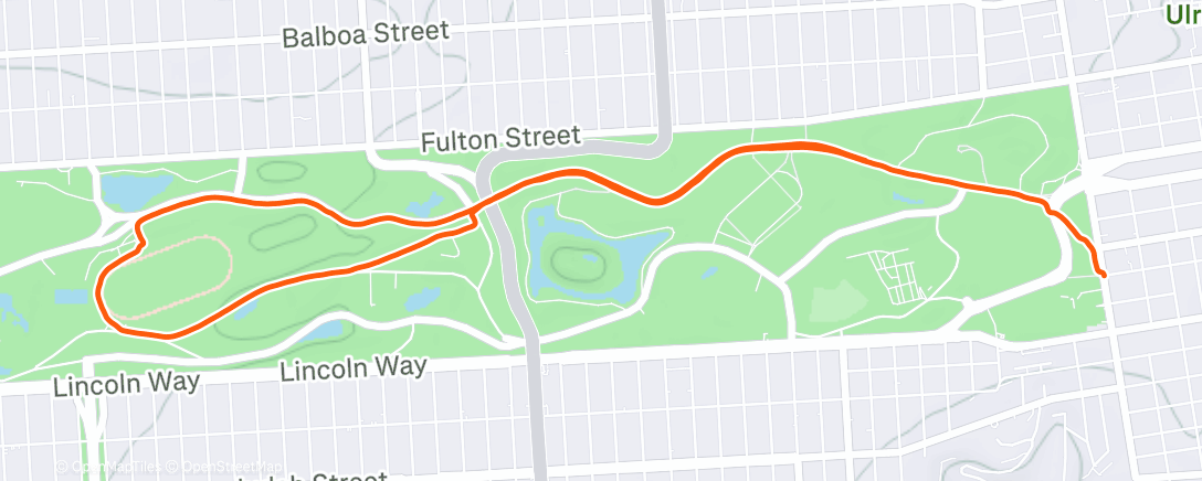 Map of the activity, Lunch Run