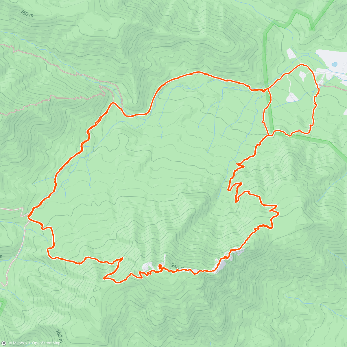 Map of the activity, Hike