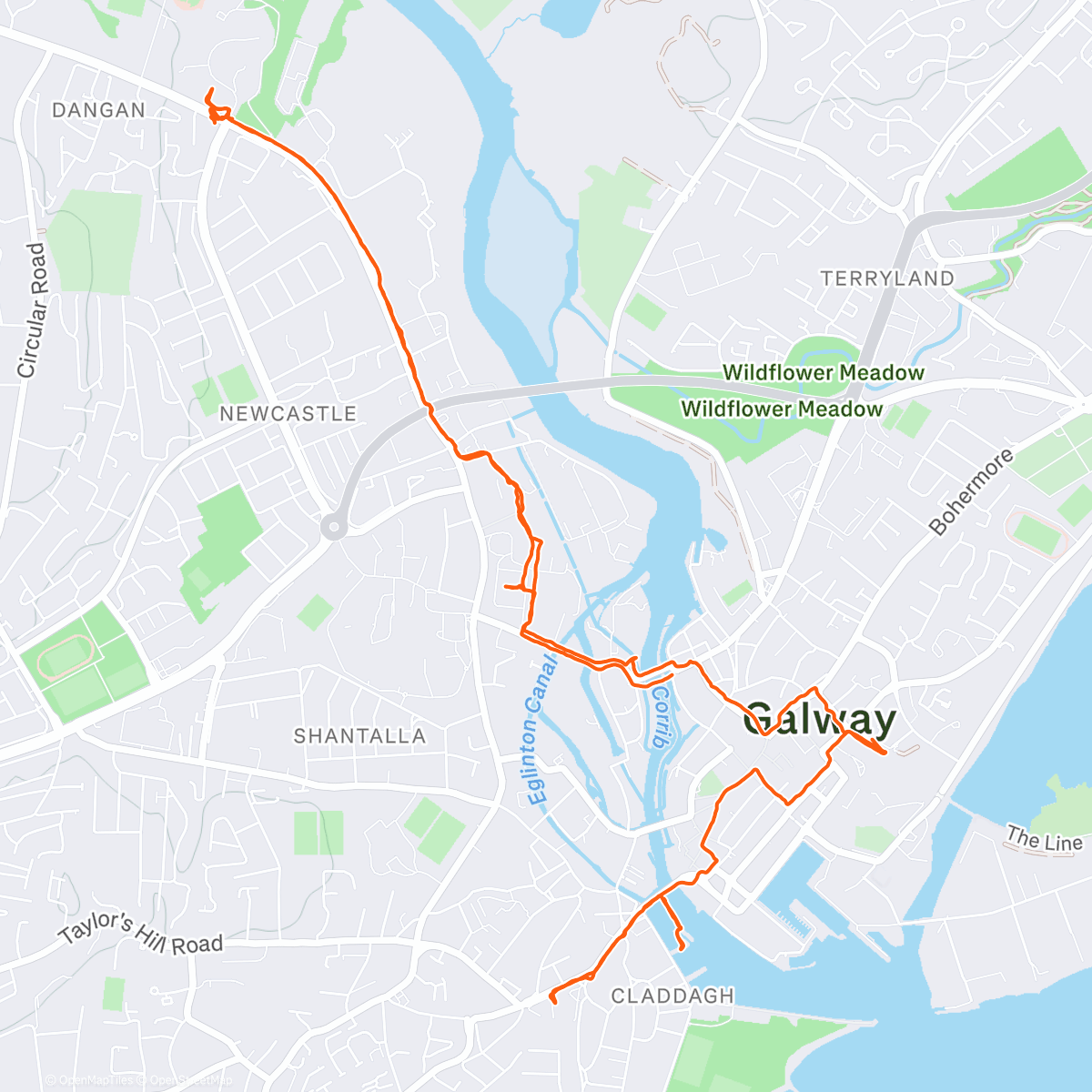Map of the activity, Frosty morning in Galway