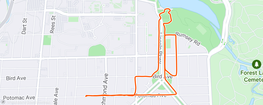 Map of the activity, Evening Run 🌫️