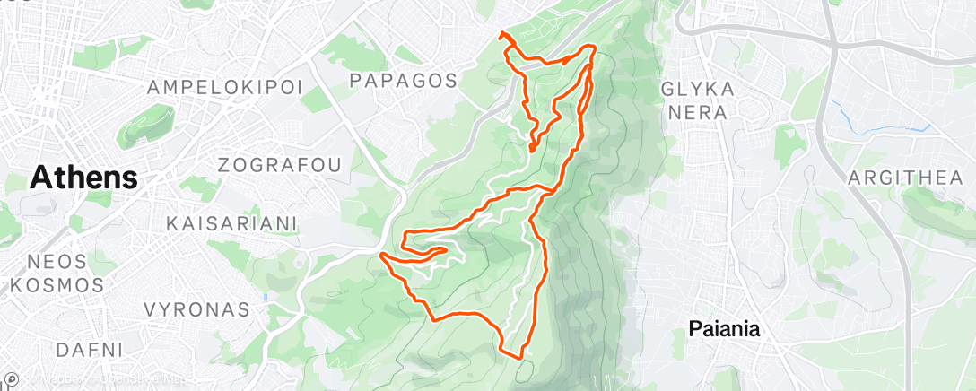Map of the activity, Lunch Trail Run