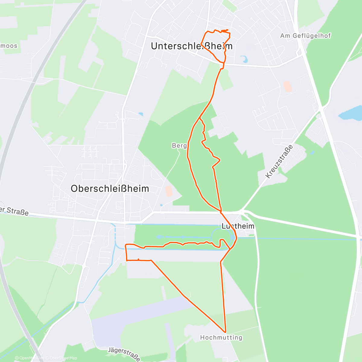 Карта физической активности (Spaziergang am Nachmittag)