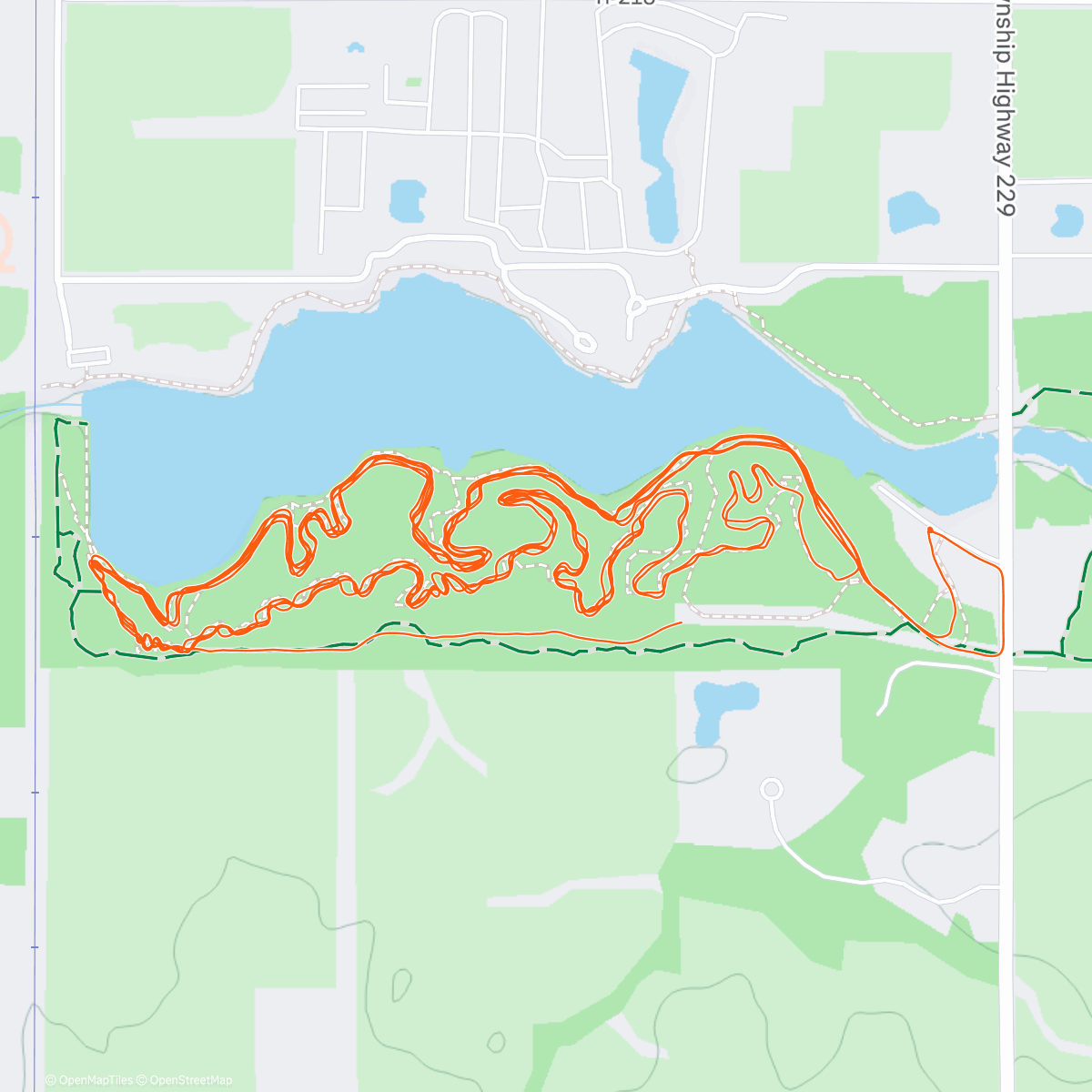 Map of the activity, Afternoon Ride