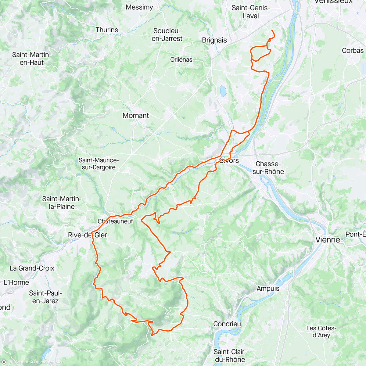 Map of the activity, Route avec Regis et Franck