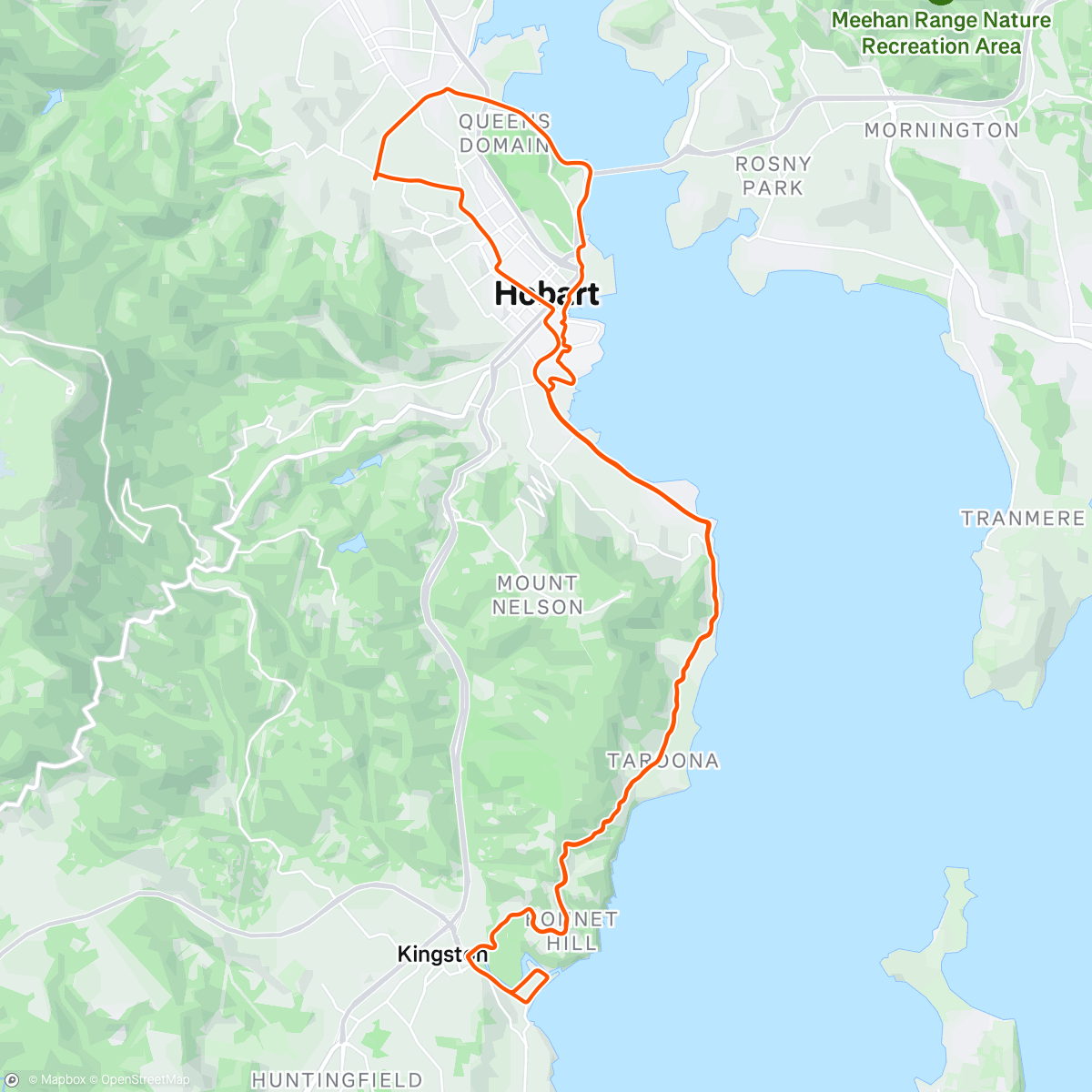 Mapa de la actividad (Final Tassie Ride with the Eudaimonia Crew)
