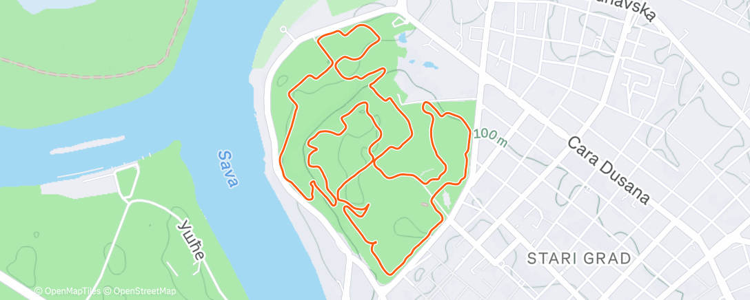 Map of the activity, Утренний забег